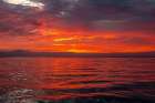 Ecuador-Galapagos National Park-Floreana Island. Ocean sunset. Art Print